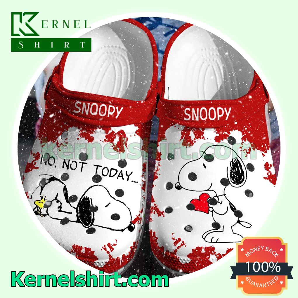 Snoopy No Not Today Clogs Shoes Slippers Sandals