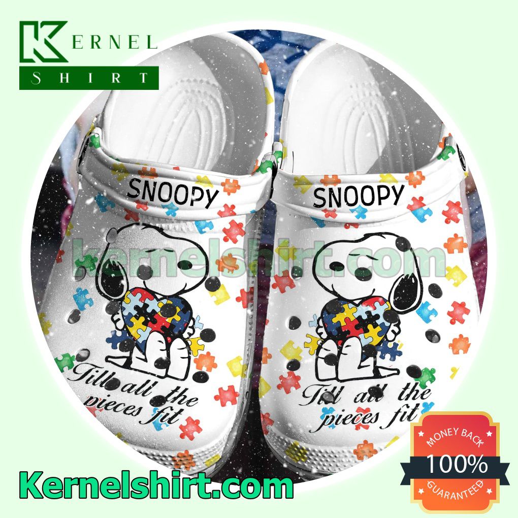 Snoopy Till All The Pieces Fit Clogs Shoes Slippers Sandals