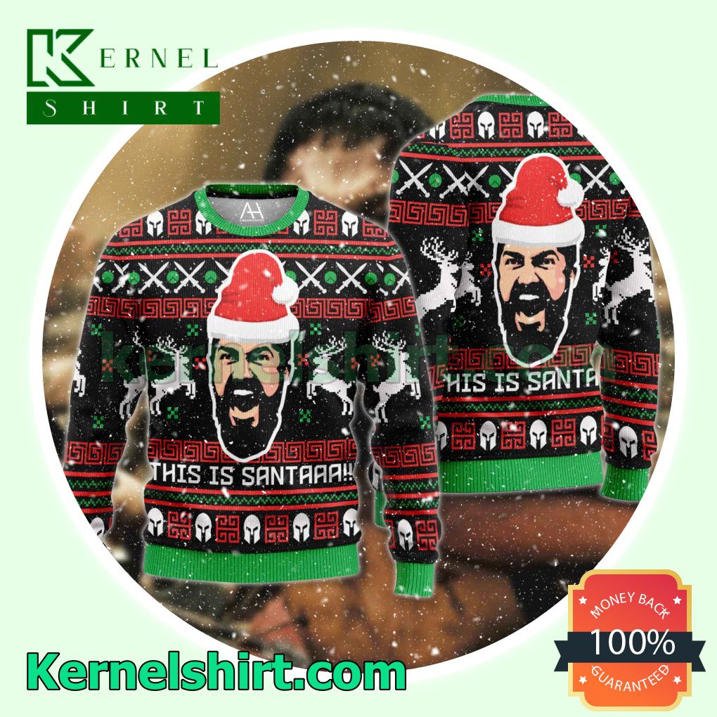 Spartan King Leonidas This Is Santa Crewneck Sweatshirt