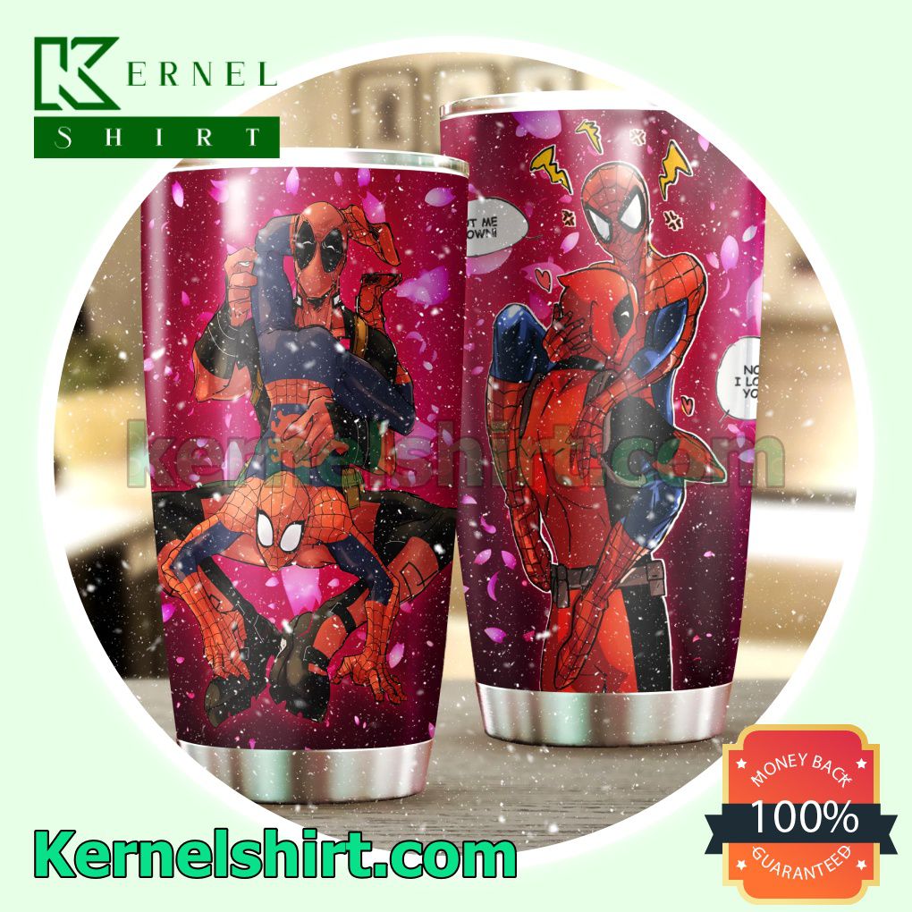 Spiderman And Deadpool Tumbler Cup