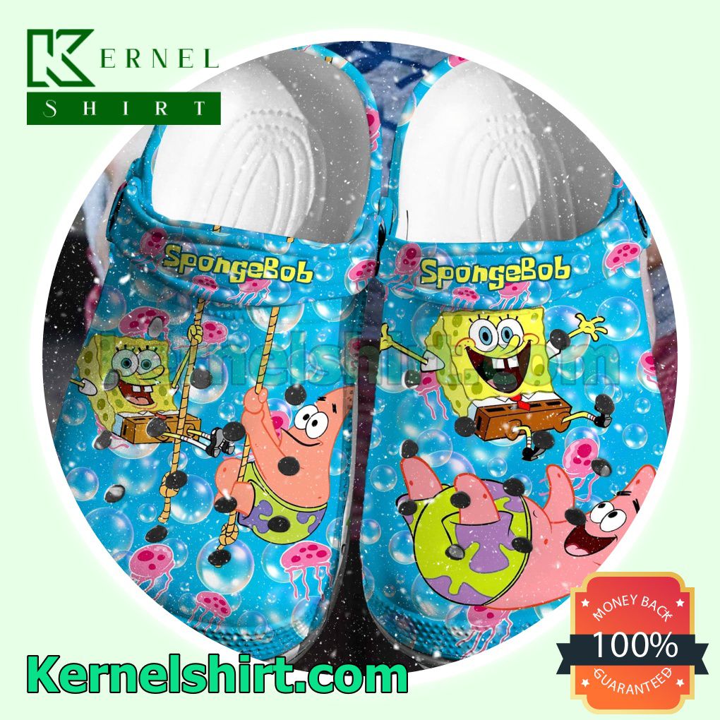 Spongebob And Patrick Balloons Blue Clogs Shoes Slippers Sandals