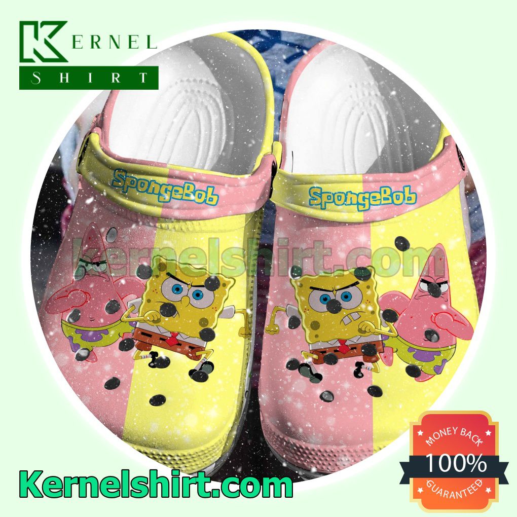 Spongebob And Patrick Yellow And Pink Clogs Shoes Slippers Sandals