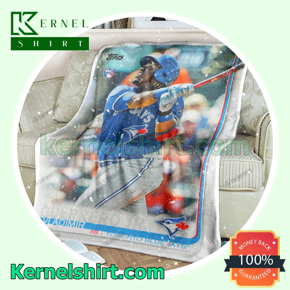 Sport Baseball Card 2019 Topps Series 2 Vladimir Guerrero Jr Fleece Throw Blanket