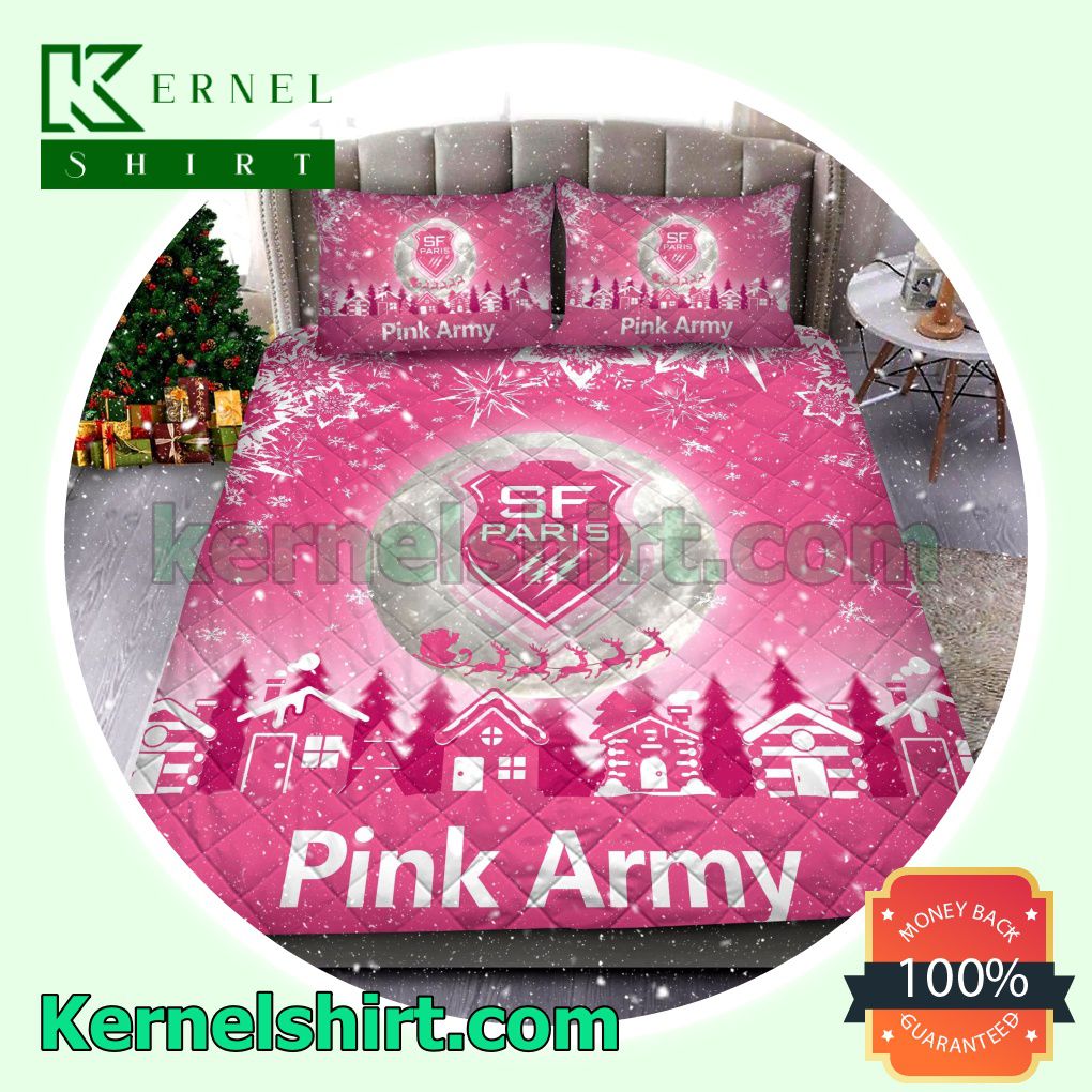 Stade Francais Pink Army Football Comforter Set