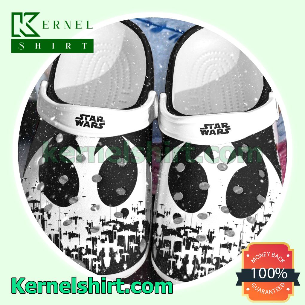 Star Wars Spaceship Black And White Clogs Shoes Slippers Sandals