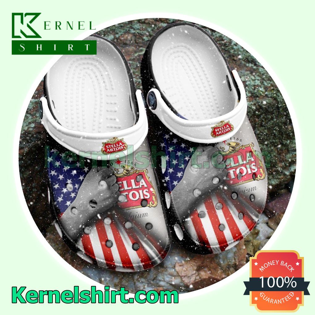 Stella Artois American Flag Clogs Shoes Slippers Sandals