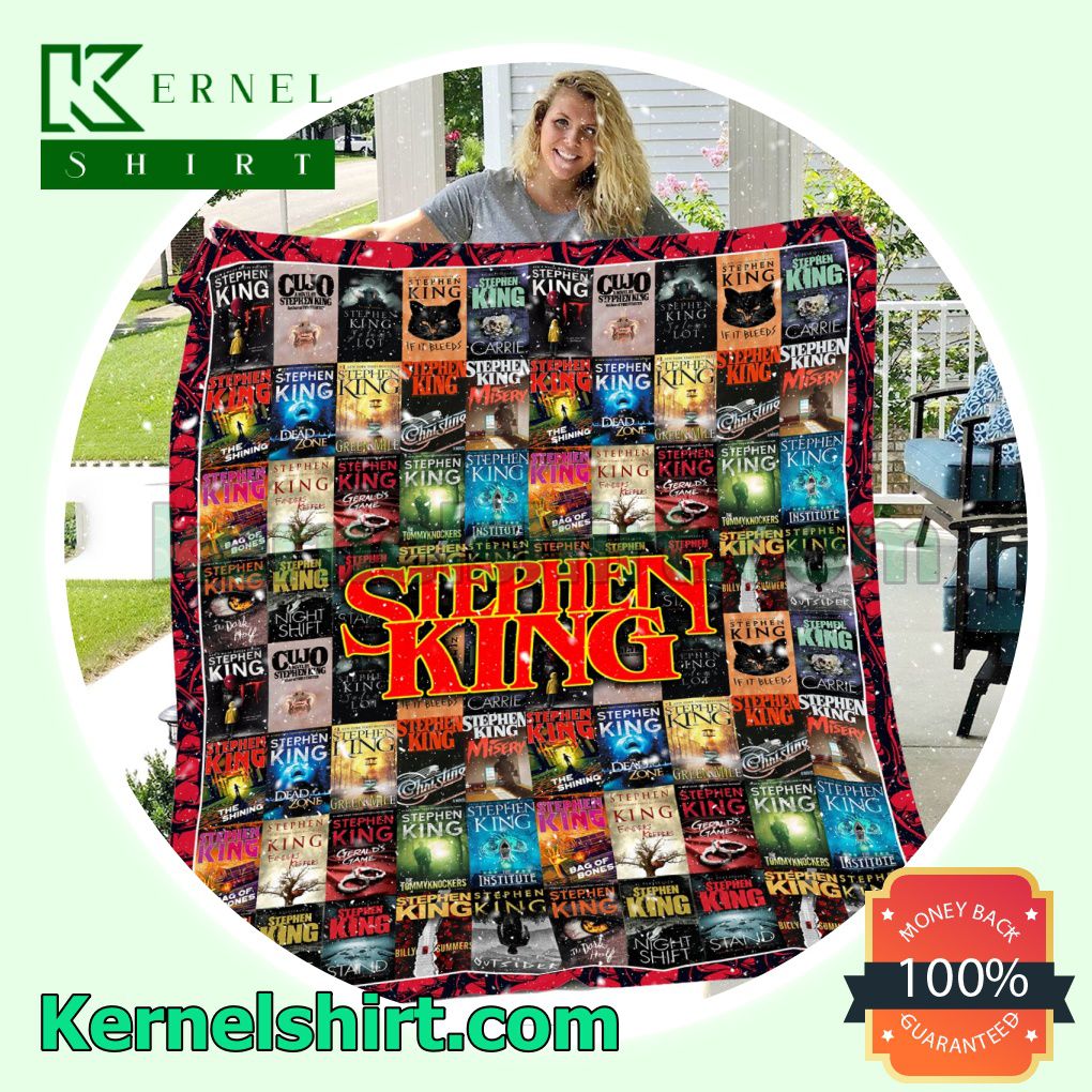 Stephen King Book Covers Collection Sherpa Fleece Throw Blanket