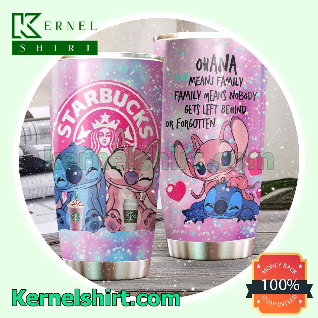 Stitch And Angel Starbucks Tumbler Cup