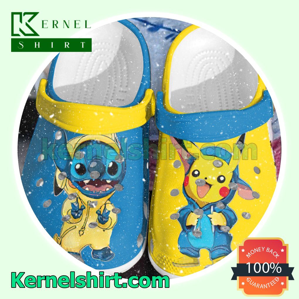 Stitch And Pikachu Costume Clogs Shoes Slippers Sandals