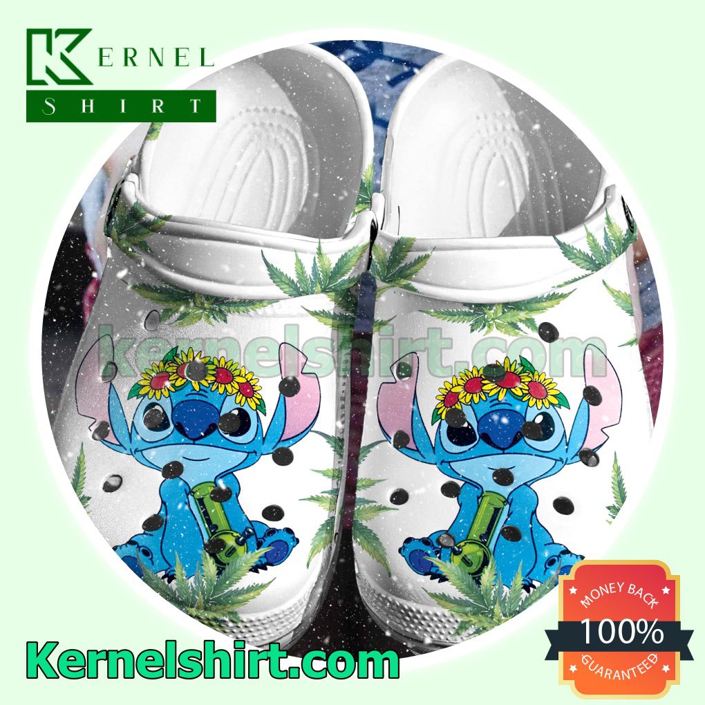 Stitch Smoking Weed Clogs Shoes Slippers Sandals