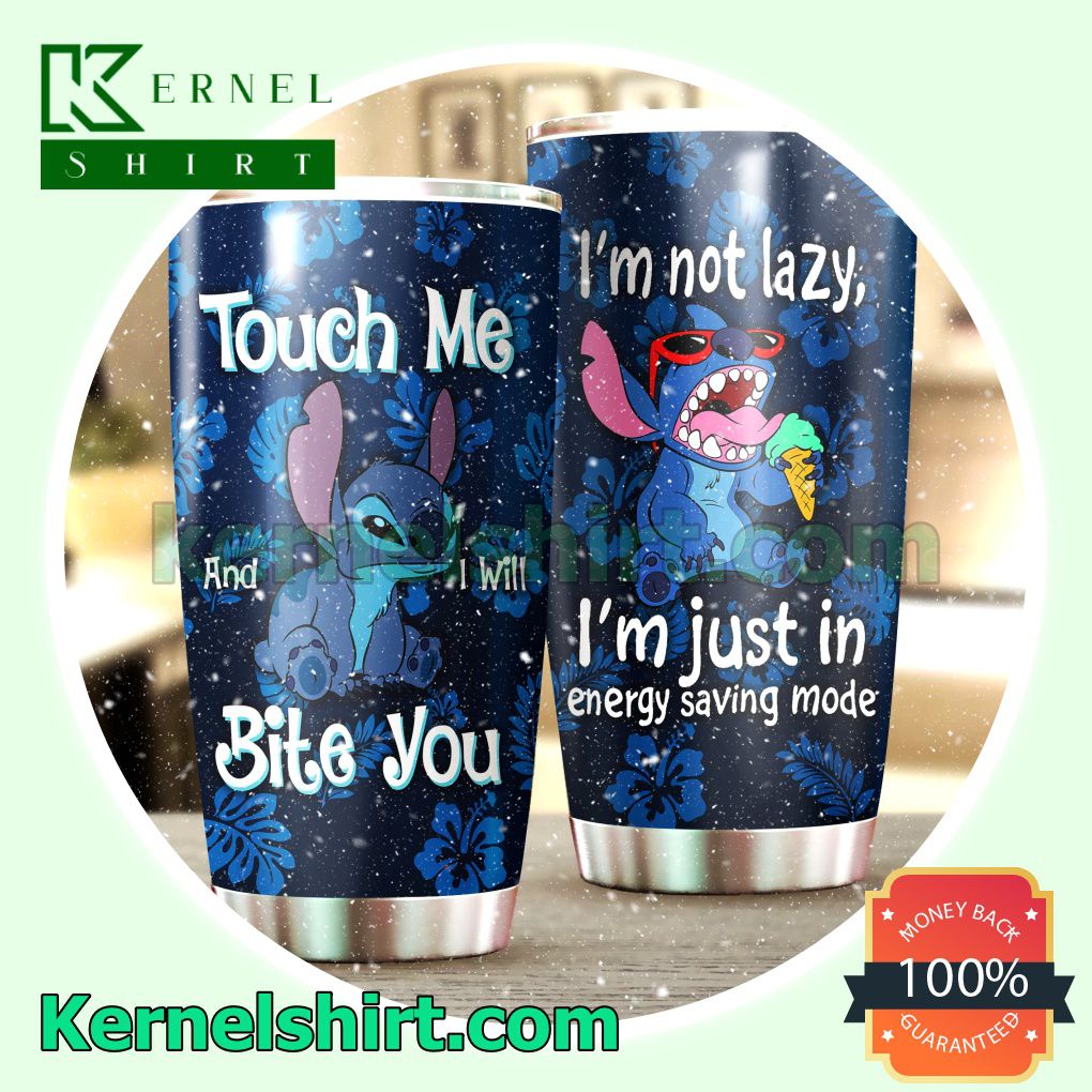 Stitch Touch Me And I Will Bite You Tumbler Cup