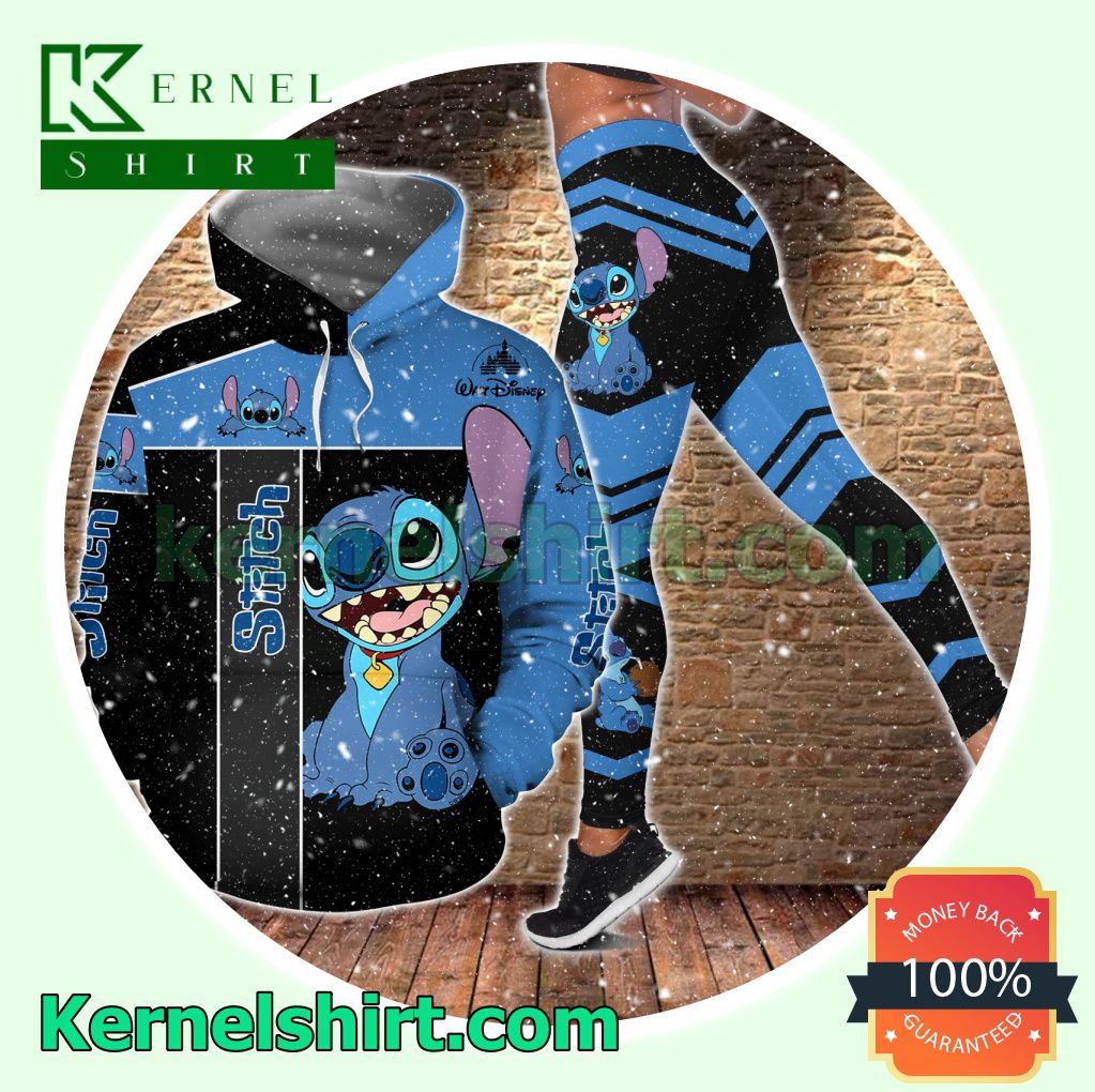 Stitch Walt Disney Hooded Sweatshirt Women Legging