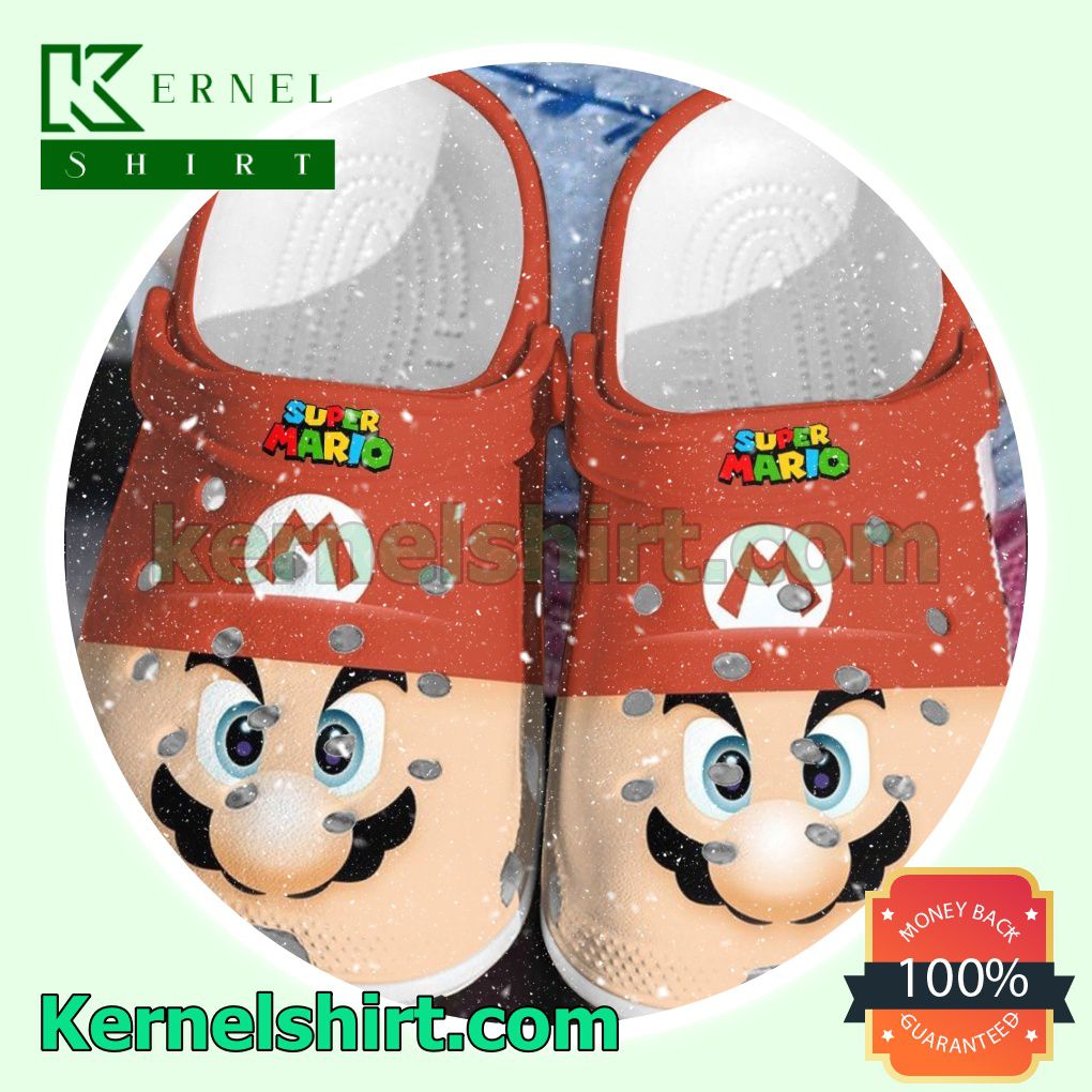 Super Mario Face Printed Clogs Shoes Slippers Sandals