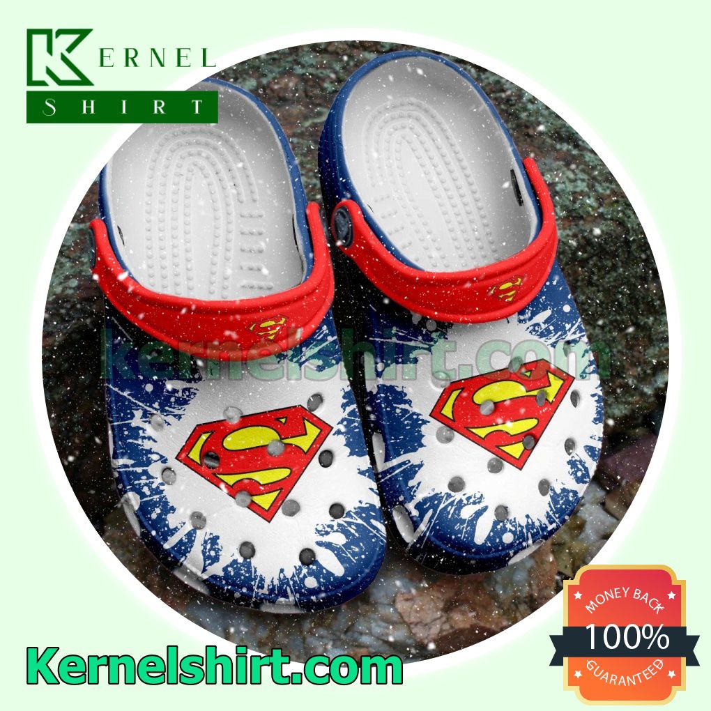 Superman Logo Color Splash Clogs Shoes Slippers Sandals