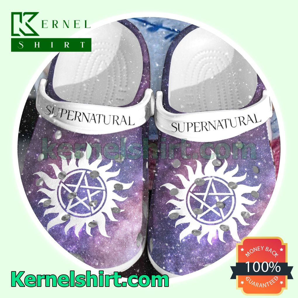 Supernatural Symbol Galaxy Clogs Shoes Slippers Sandals