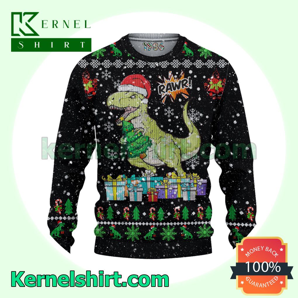 T Rex Rawr Christmas Gifts Crewneck Sweatshirt