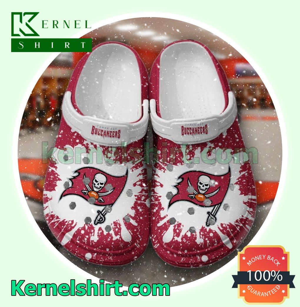 Tampa Bay Buccaneers Logo Color Splash Clogs Shoes Slippers Sandals