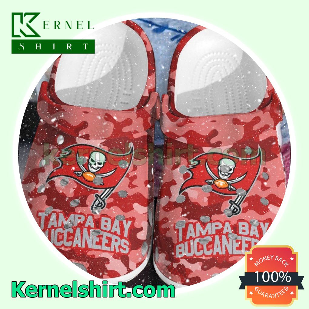 Tampa Bay Buccaneers Red Camouflage Clogs Shoes Slippers Sandals