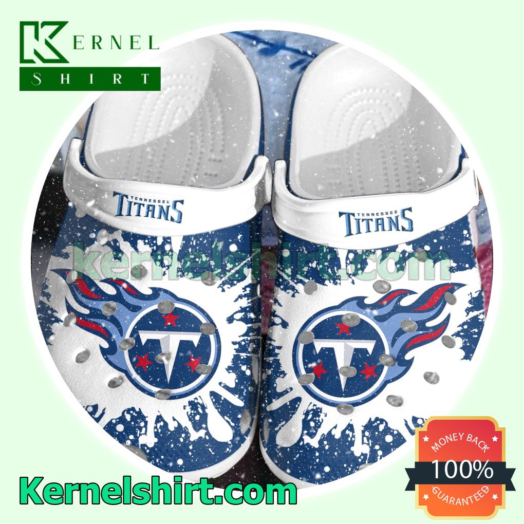 Tennessee Titans Logo Color Splash Clogs Shoes Slippers Sandals