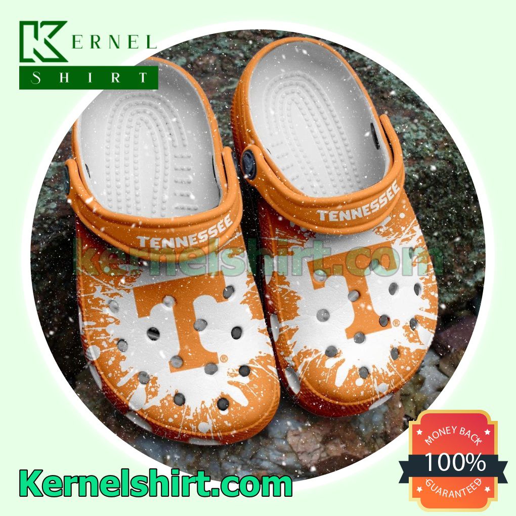 Tennessee Volunteers Logo Color Splash Clogs Shoes Slippers Sandals