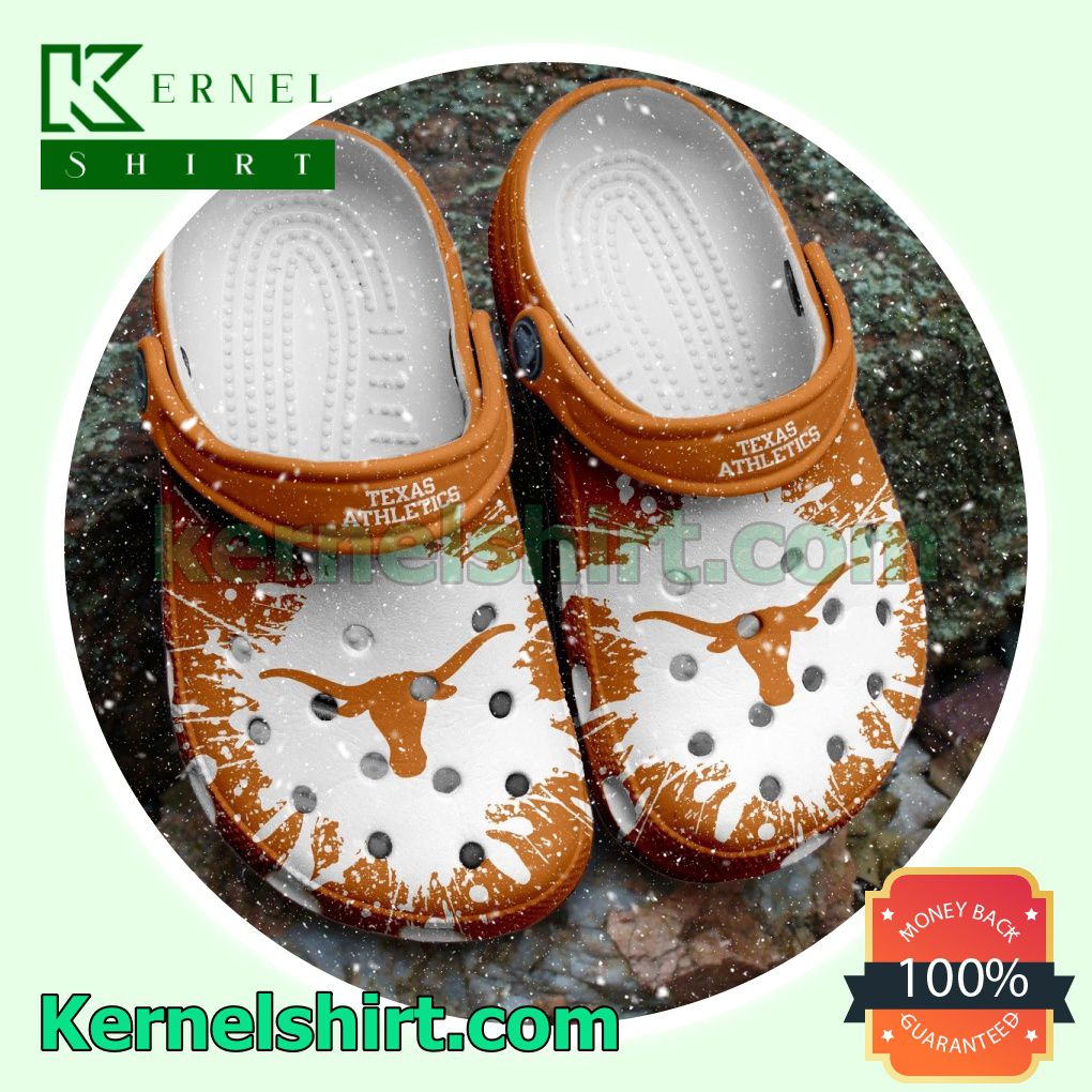 Texas Athletics Logo Color Splash Clogs Shoes Slippers Sandals