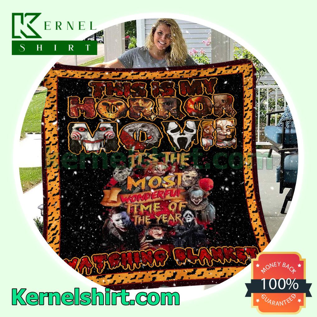 This Is Horror Movies It's The Most Wonderful Time Of The Year Sherpa Fleece Throw Blanket