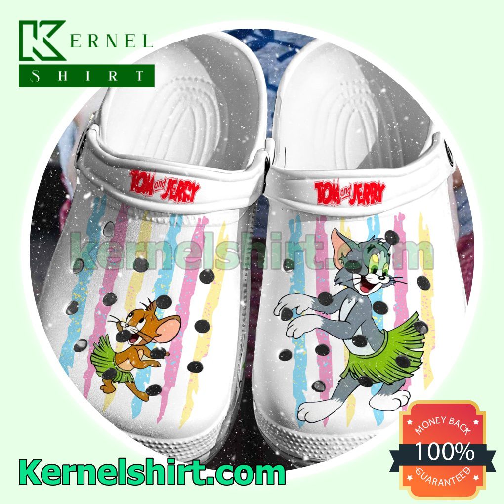 Tom And Jerry Color Paint Lines Clogs Shoes Slippers Sandals