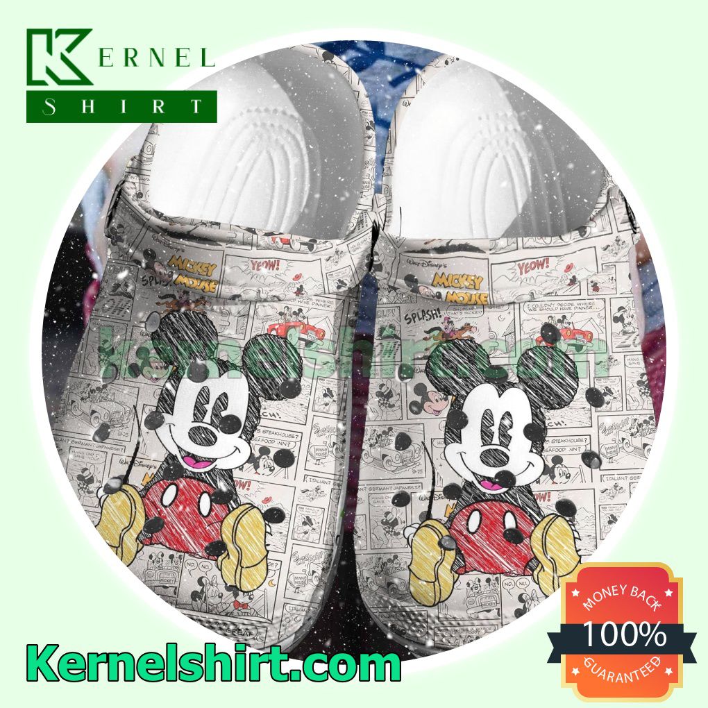 Walt Disney's Mickey Mouse Comic Clogs Shoes Slippers Sandals