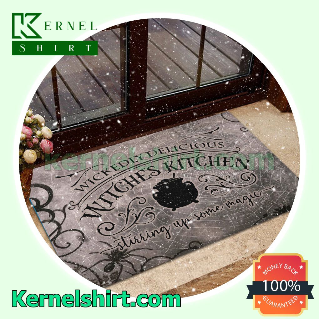 Wickedly Delicious Witches Kitchen Stirring Up Some Magic Indoor Outdoor Door Rug