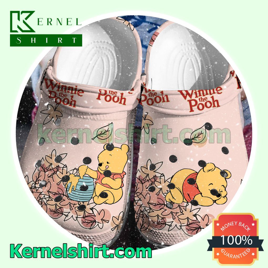 Winnie The Pooh Fall Leaves Clogs Shoes Slippers Sandals