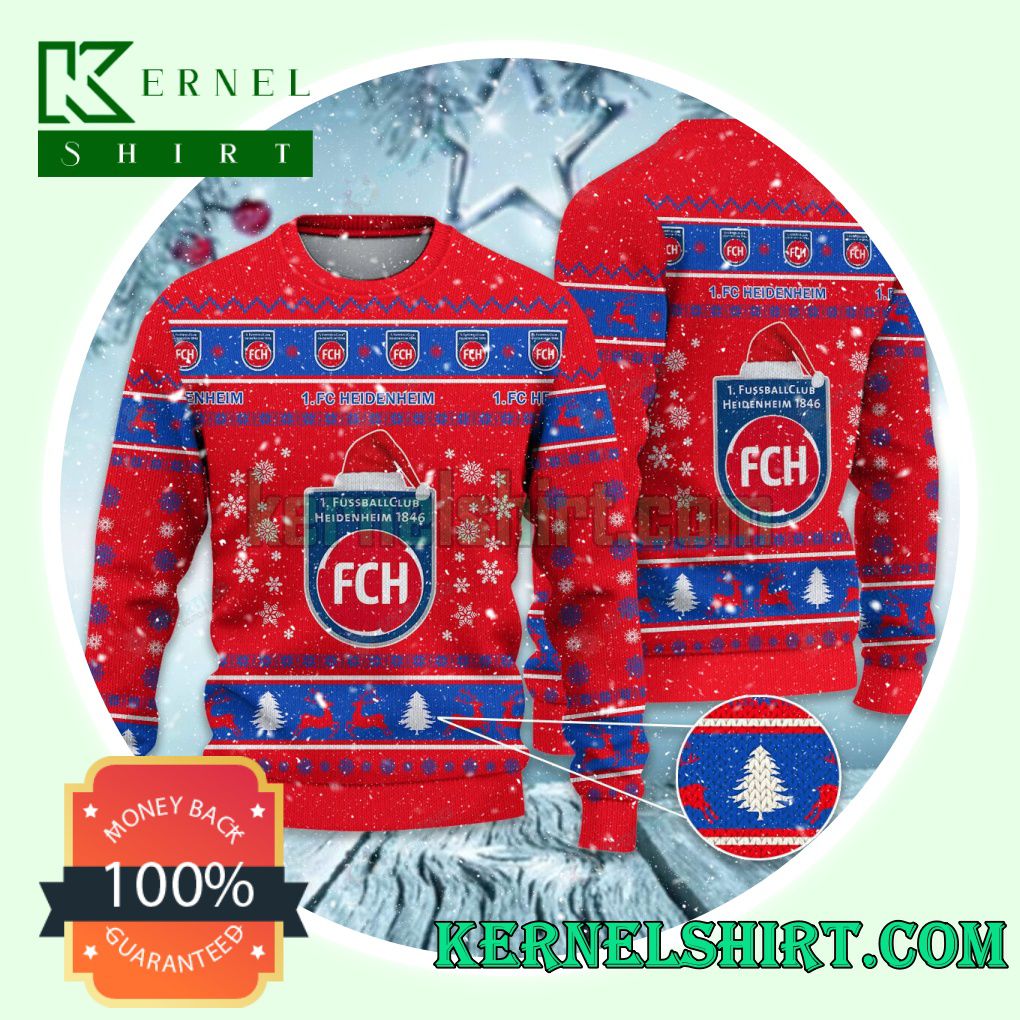 1. FC Heidenheim Club Snowflake Xmas Knit Sweaters