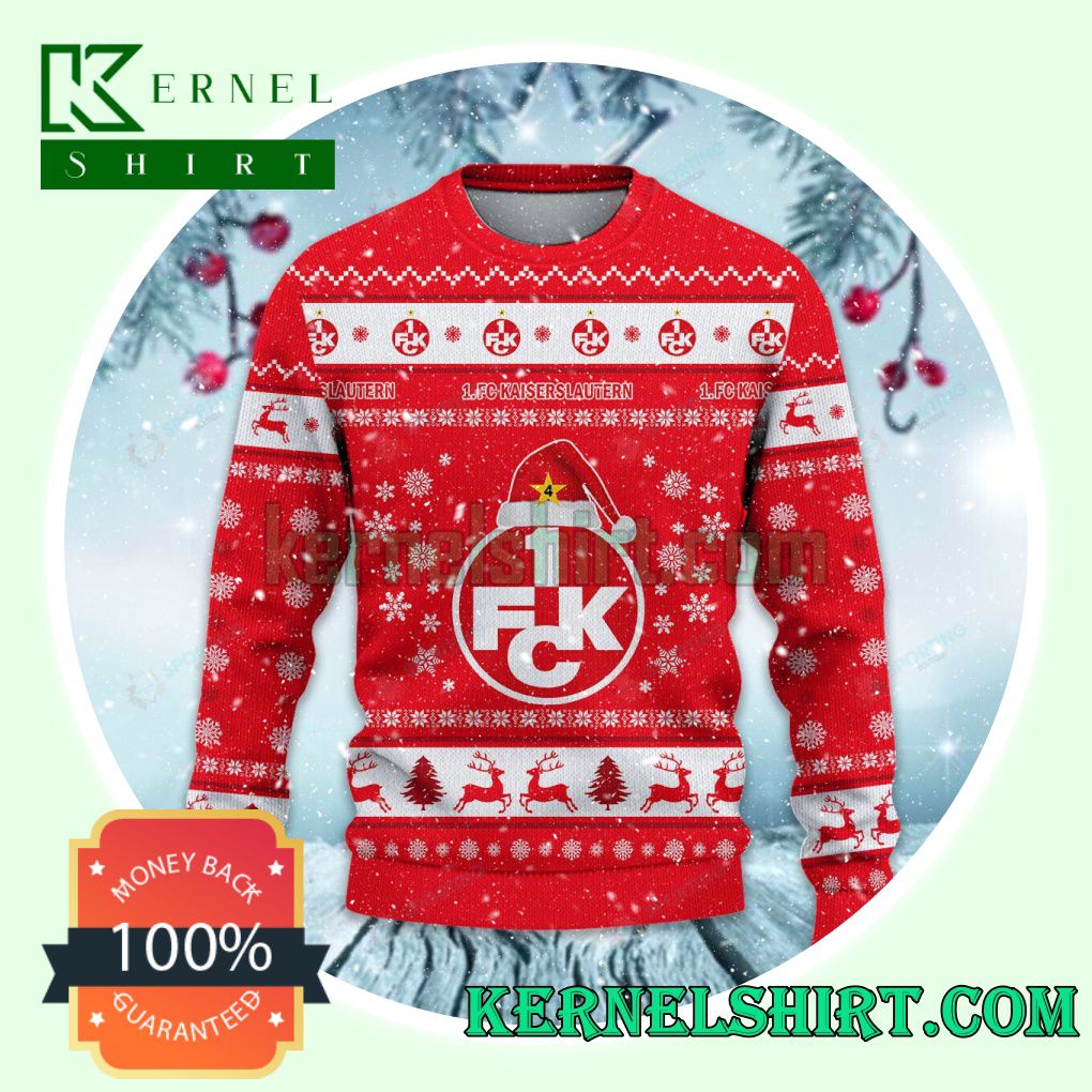 1. FC Kaiserslautern Club Snowflake Xmas Knit Sweaters a