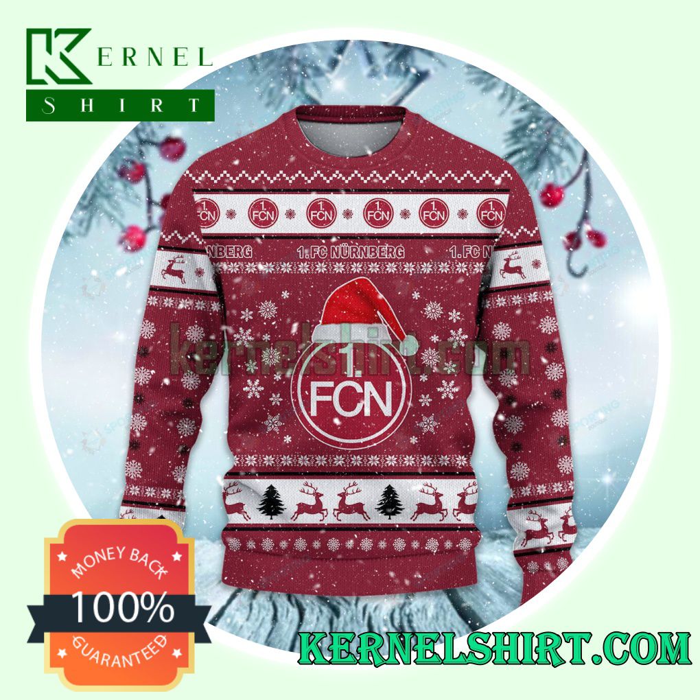 1. FC Nurnberg Club Snowflake Xmas Knit Sweaters a