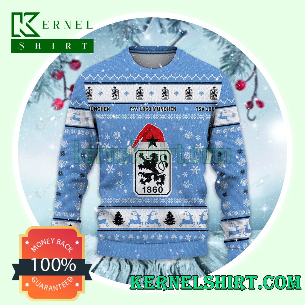 1860 Munich Club Snowflake Xmas Knit Sweaters a