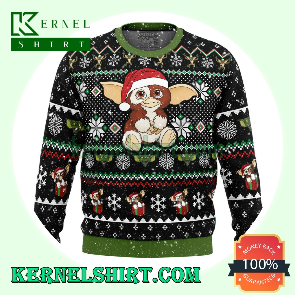 A Christmas Present Gremlins Knitting Christmas Sweatshirts