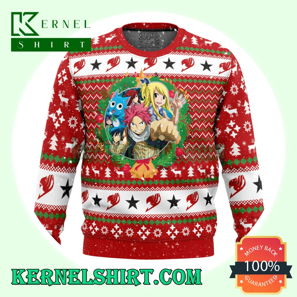 A Christmas Tail Fairy Tail Knitting Christmas Sweatshirts