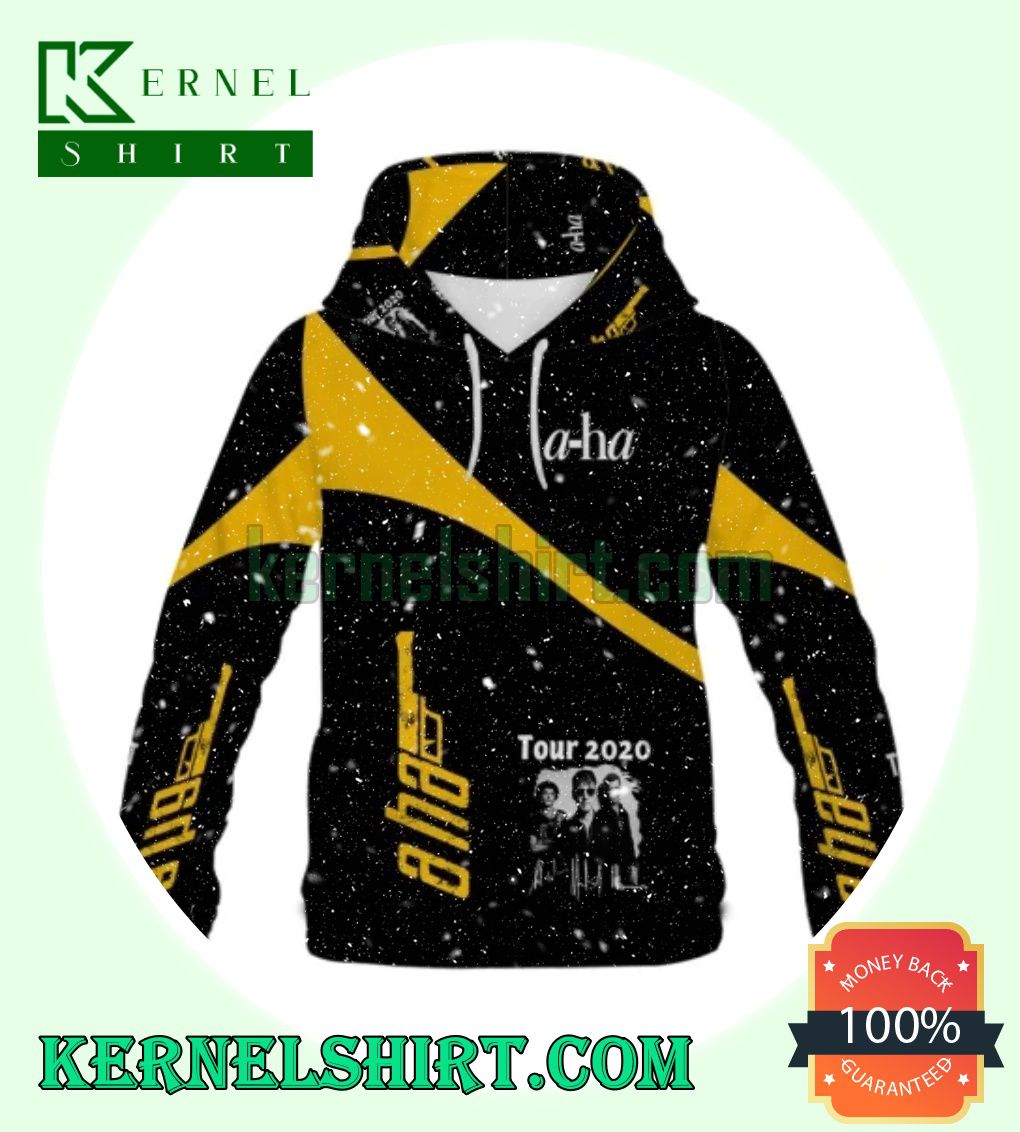 A-ha Tour 2020 Black And Yellow Hooded Sweatshirts