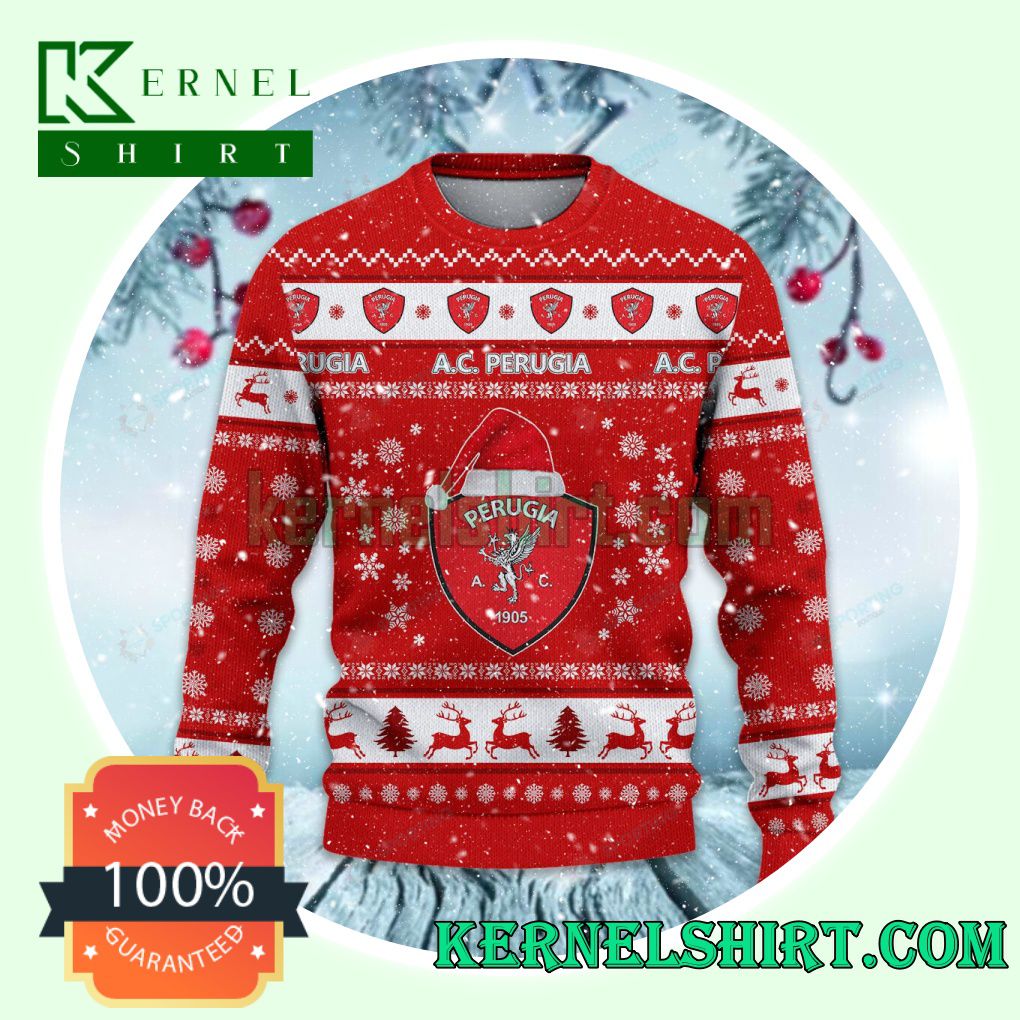 A.C. Perugia Club Snowflake Xmas Knit Sweaters a