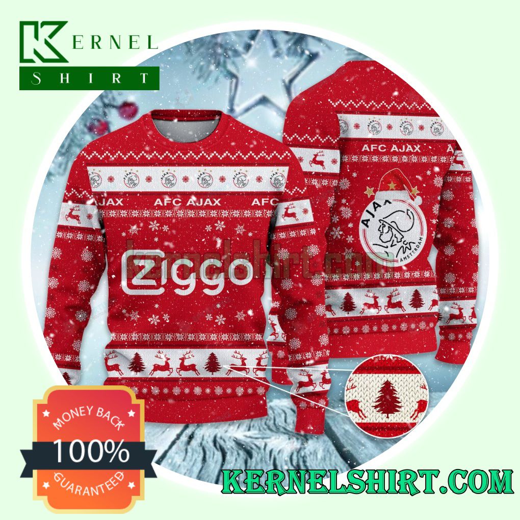 AFC Ajax Club Snowflake Xmas Knit Sweaters