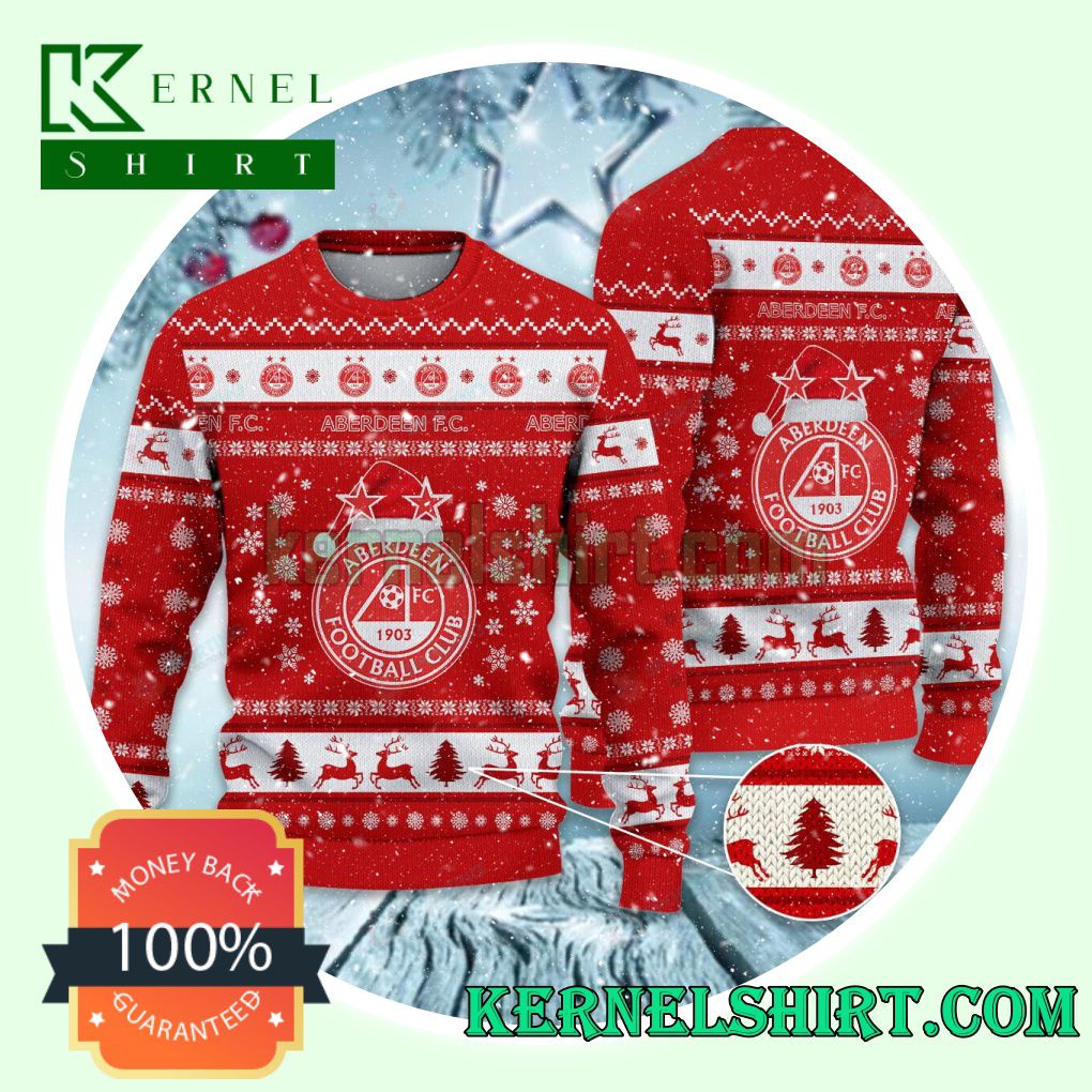 Aberdeen F.C. Club Snowflake Xmas Knit Sweaters