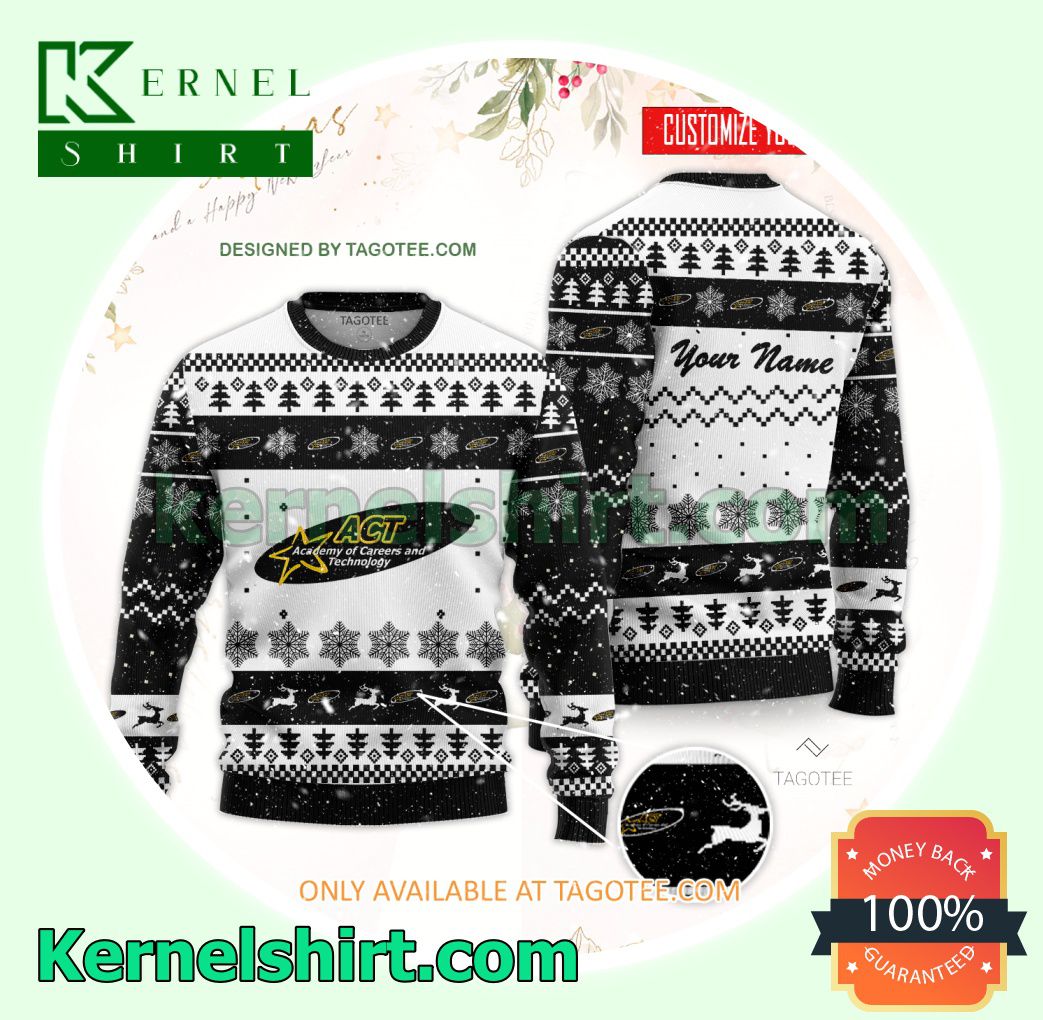Academy of Careers and Technology Logo Xmas Knit Jumper Sweaters