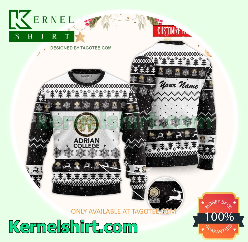 Adrian College Logo Xmas Knit Jumper Sweaters