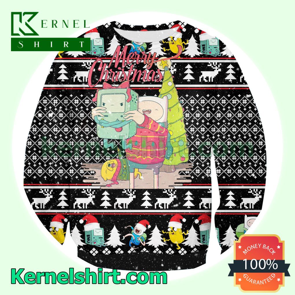 Adventure Time Merry Christmas Xmas Knitted Sweaters