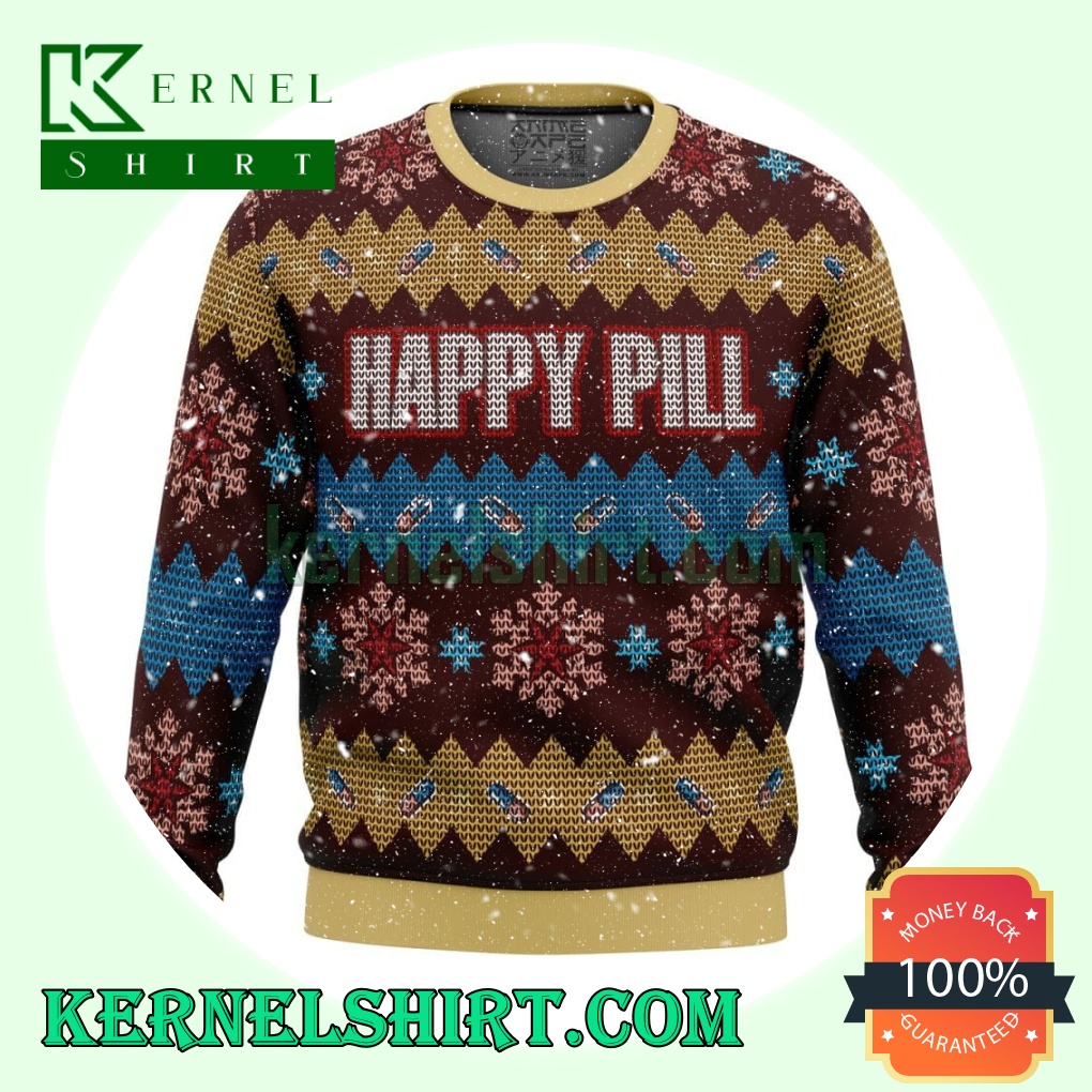Akira Happy Pill Manga Anime Knitting Christmas Sweatshirts