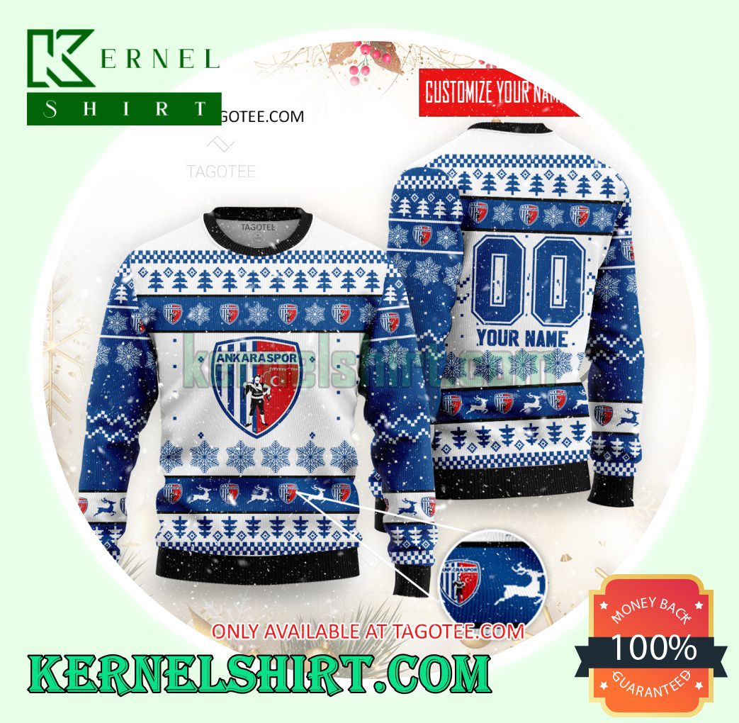 Ankaraspor Logo Xmas Knit Sweaters