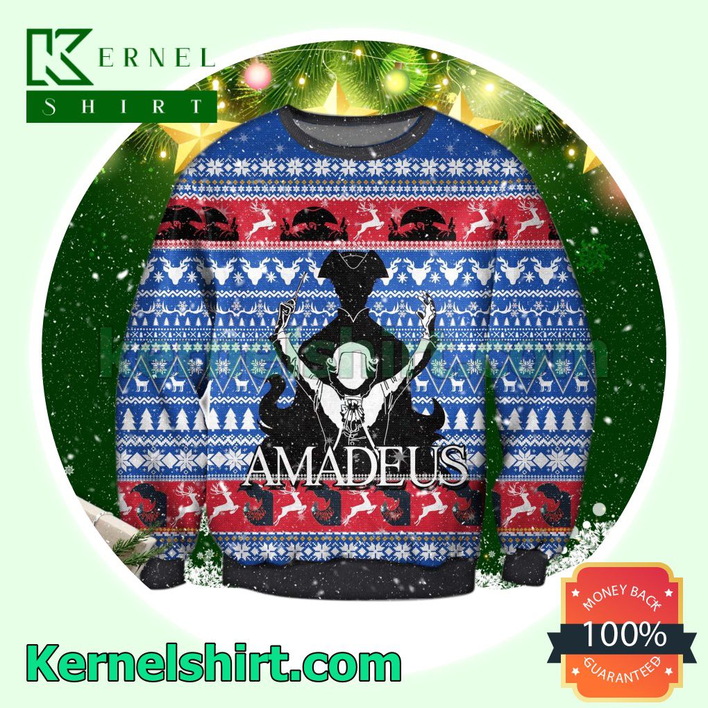 Antonio Salieri Amadeus Poster Xmas Knitted Sweaters