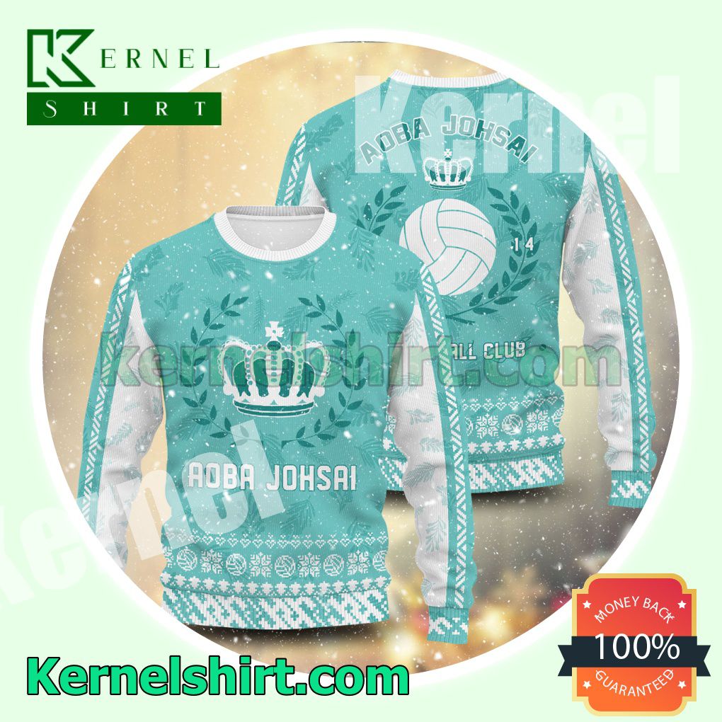 Aoba Johsai High Jersey Haikyū Knitted Christmas Sweatshirts