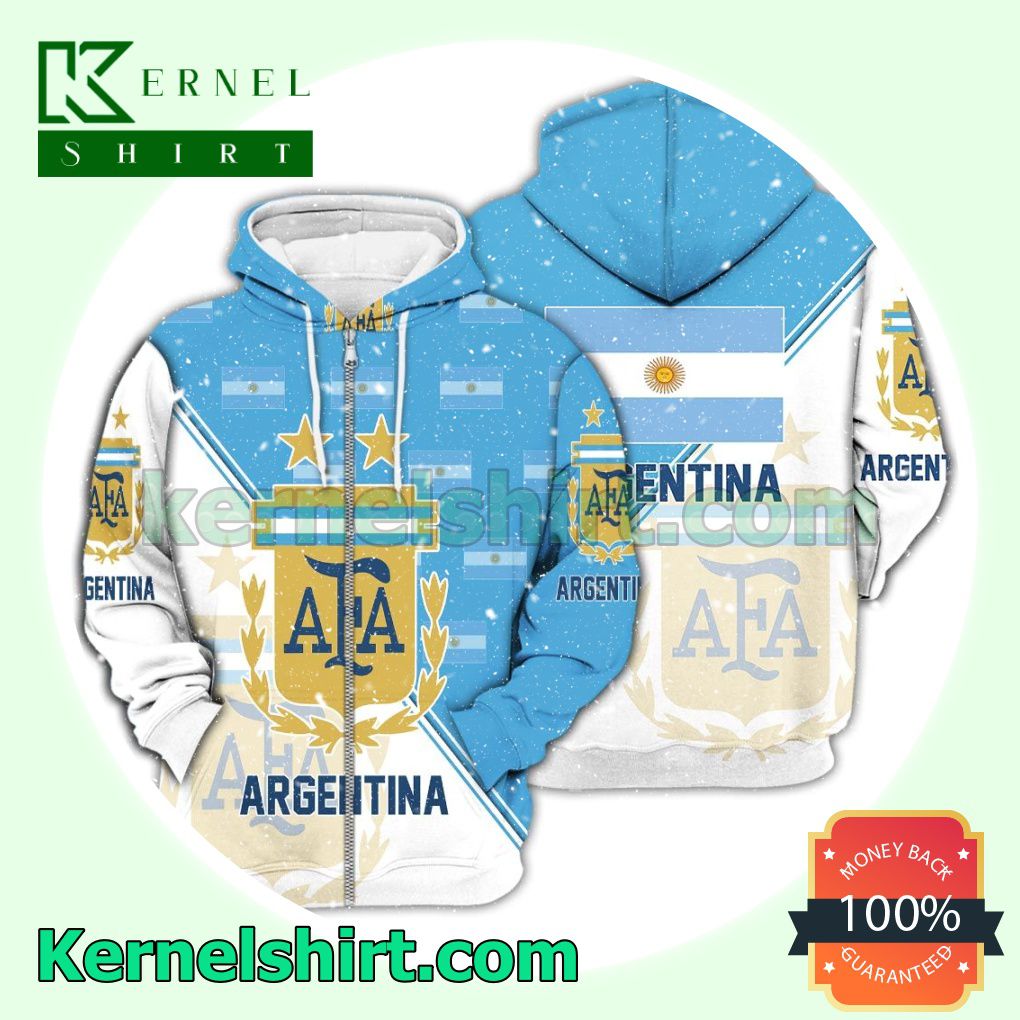 Argentina National Logo Soccer Fan Hawaiian Shirt Sweatshirt a