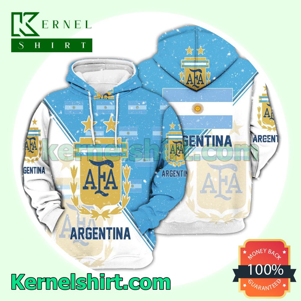 Argentina National Logo Soccer Fan Hawaiian Shirt Sweatshirt