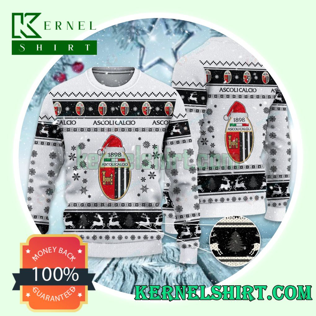 Ascoli Calcio 1898 Club Snowflake Xmas Knit Sweaters